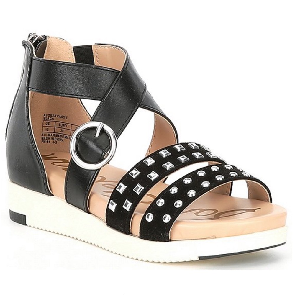 Sam Edelman Girls Audria Cassie Studded Sandals 12 - Picture 1 of 14